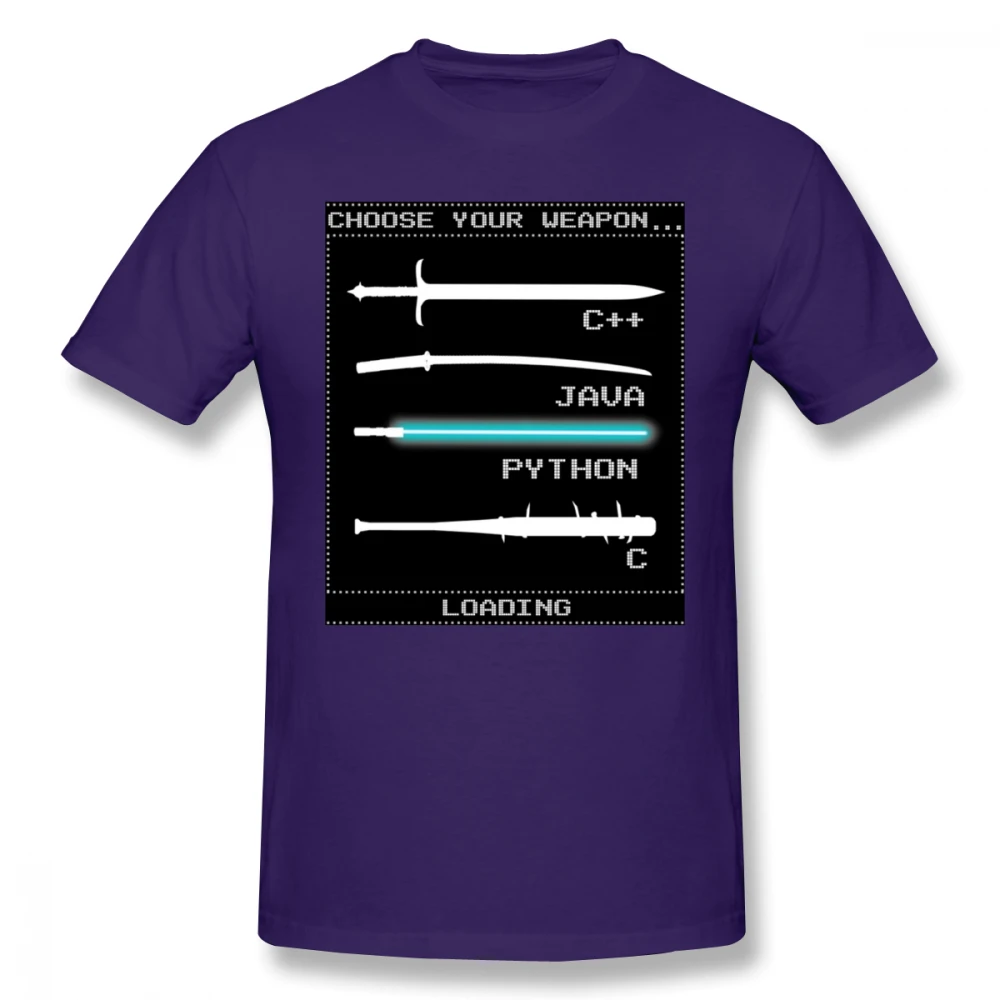 Программист футболка программиста хлопковая графическая футболка с короткими рукавами 4xl Повседневная мужская Милая футболка - Цвет: Purple