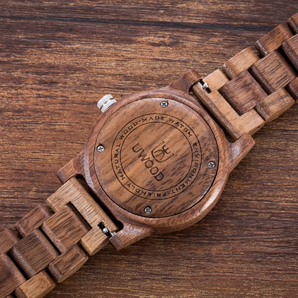 Модные Для Мужчин's орех наручные часы деревянные часы Для мужчин Для женщин Деревянные Часы Relogio Feminino Masculino 2018 самые новые марки