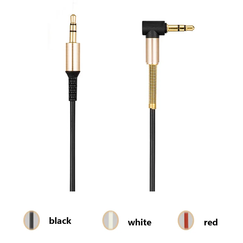 

3.5mm Jack Aux Cable Male-Male Audio Extension Cable Stereo Audio Cables Cord with Spring Protector For Car Headphone Speaker
