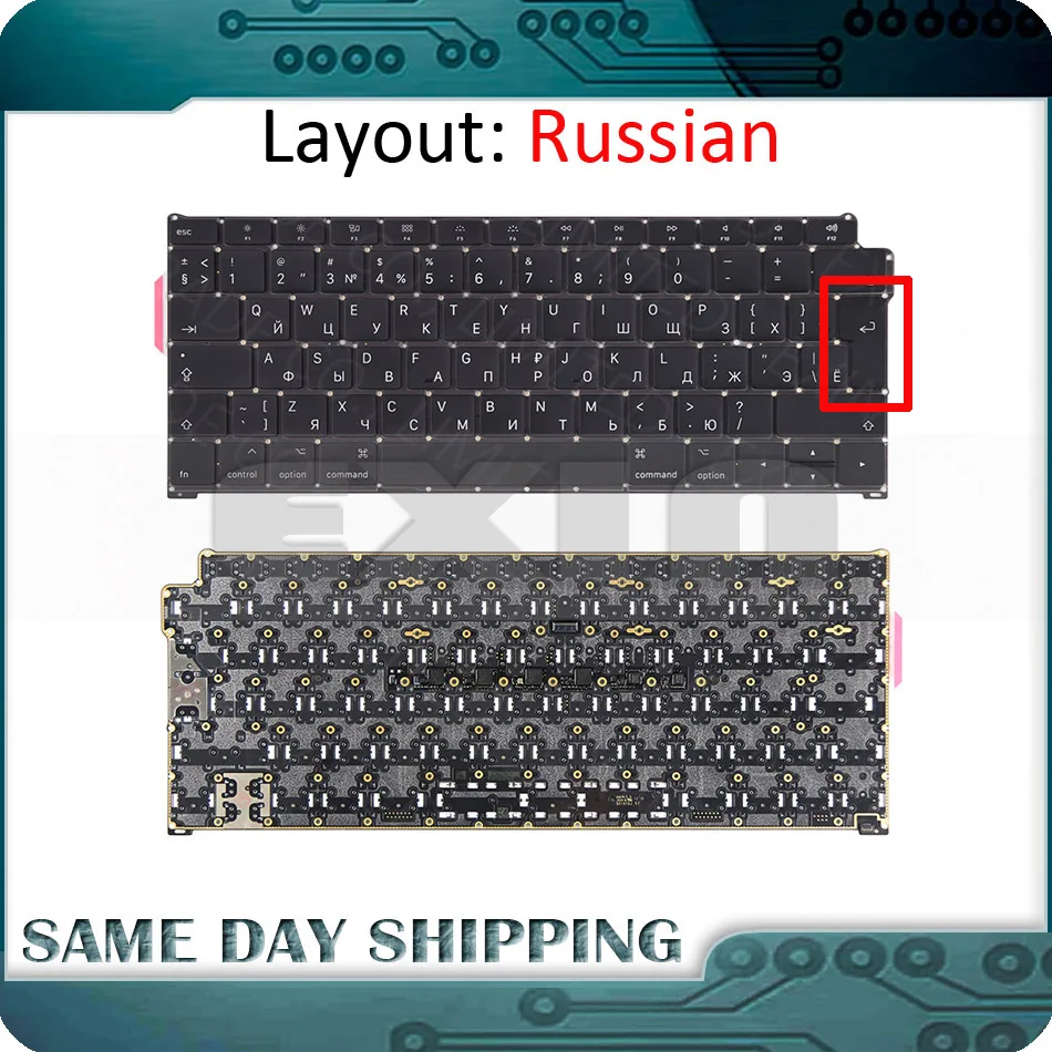 

2018 New for MacBook Air Retina 13.3" A1932 Russian Russia RU Keyboard Big Enter Button Key Replacement MRE82 EMC 3184