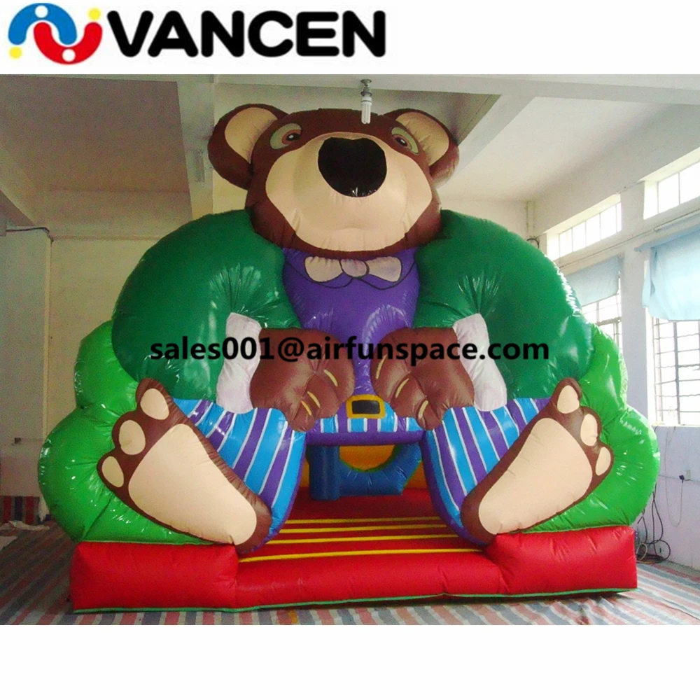 Attractive inflatable bouncer jumping castle 5*5m bear model jumping bouncing castle cheap inflatable animal bouncer for kids Attractive inflatable bouncer jumping castle 5*5m bear model jumping bouncing castle cheap inflatable animal bouncer for kids