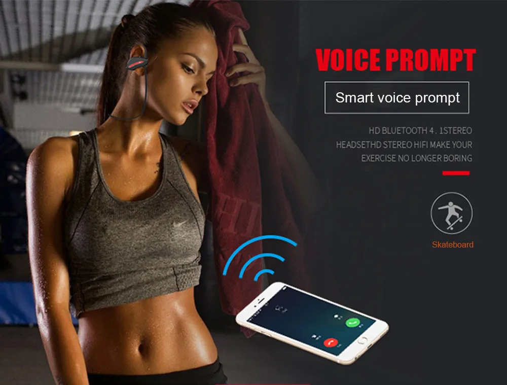 Askmeer Bluetooth Eaphones Sweatproof Wireless Earbuds Sport Running Headset with microphone for iPhone Xiaomi Huawei Phone (10)