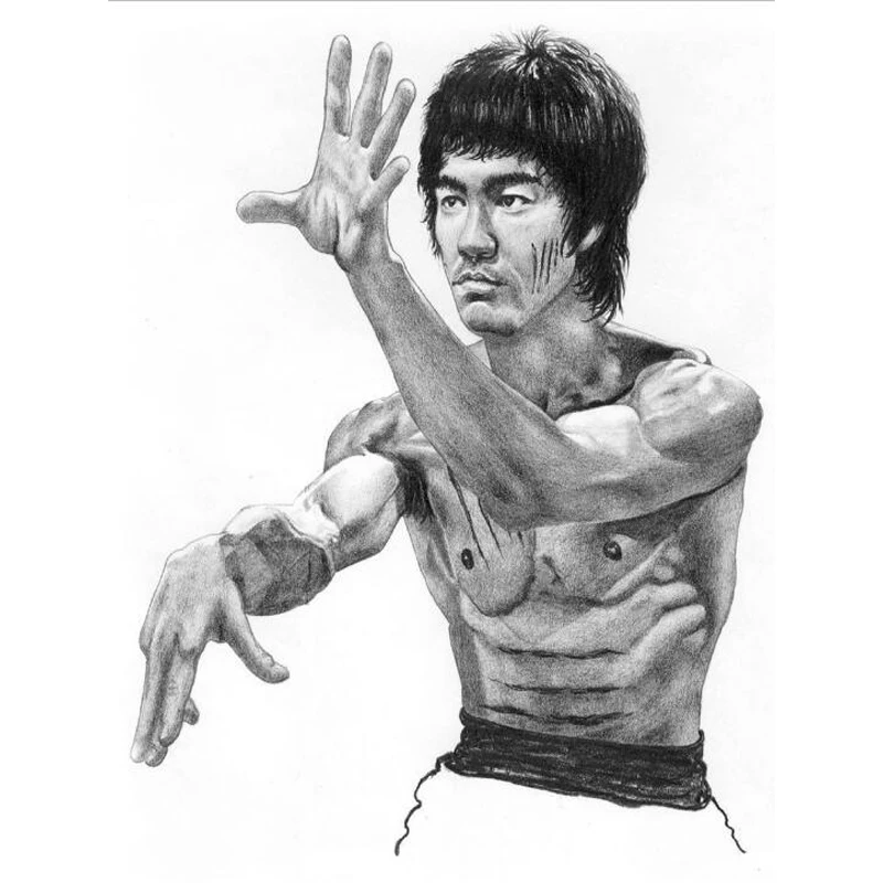 Алмазная 5D картина сделай сам модель Брюса Ли ручная работа алмазная вышивка