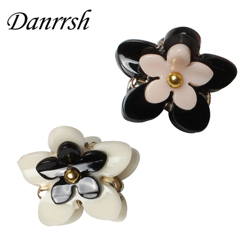 

3cm Mini Flowers Acrylic Hair Claws Cute Flower Hair Clamp Claw Clip Headwear Accessories For Women Charm Jewelry