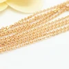 2Meter width:1.5MM 2MM 24K Champagne Gold Color Plated Brass Flat Oval Chains Necklace Chains High Quality Jewelry Accessories ► Photo 2/6