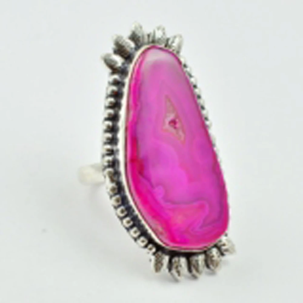 

Solar Quarts Ring Silver Overlay over Copper, USA Size 7.25 , R3055