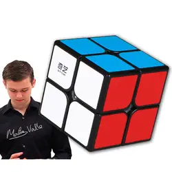 Qiyi 2X2 magic Cube 50 мм карман скорость стикеры паззлы cubo gan 356 x Образование Дети игрушечные кубики для детей