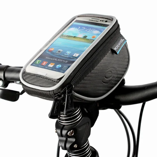 ROSWHEEL Водонепроницаемый Горный шоссейный велосипед Передняя верхняя рама руля сумка Велосипедный Чехол для 4,7-5,5 дюймового мобильного телефона