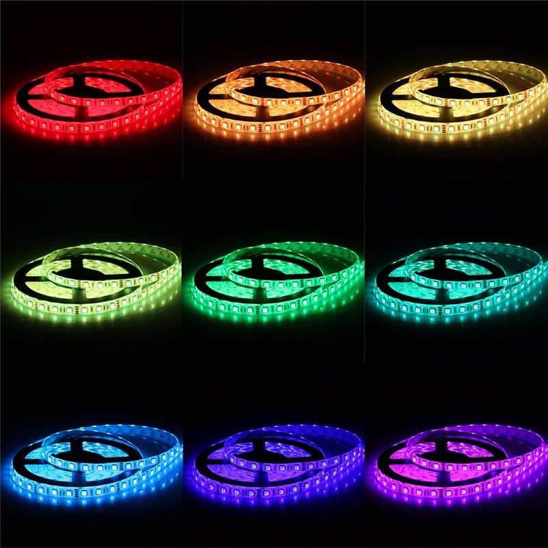 5050 RGB Bluetooth LED светодиодные полосы 5 м 10 м полный комплект Водонепроницаемый IP65 RGB контроллер Bluetooth LED контроллер DC12V США ЕС адаптер