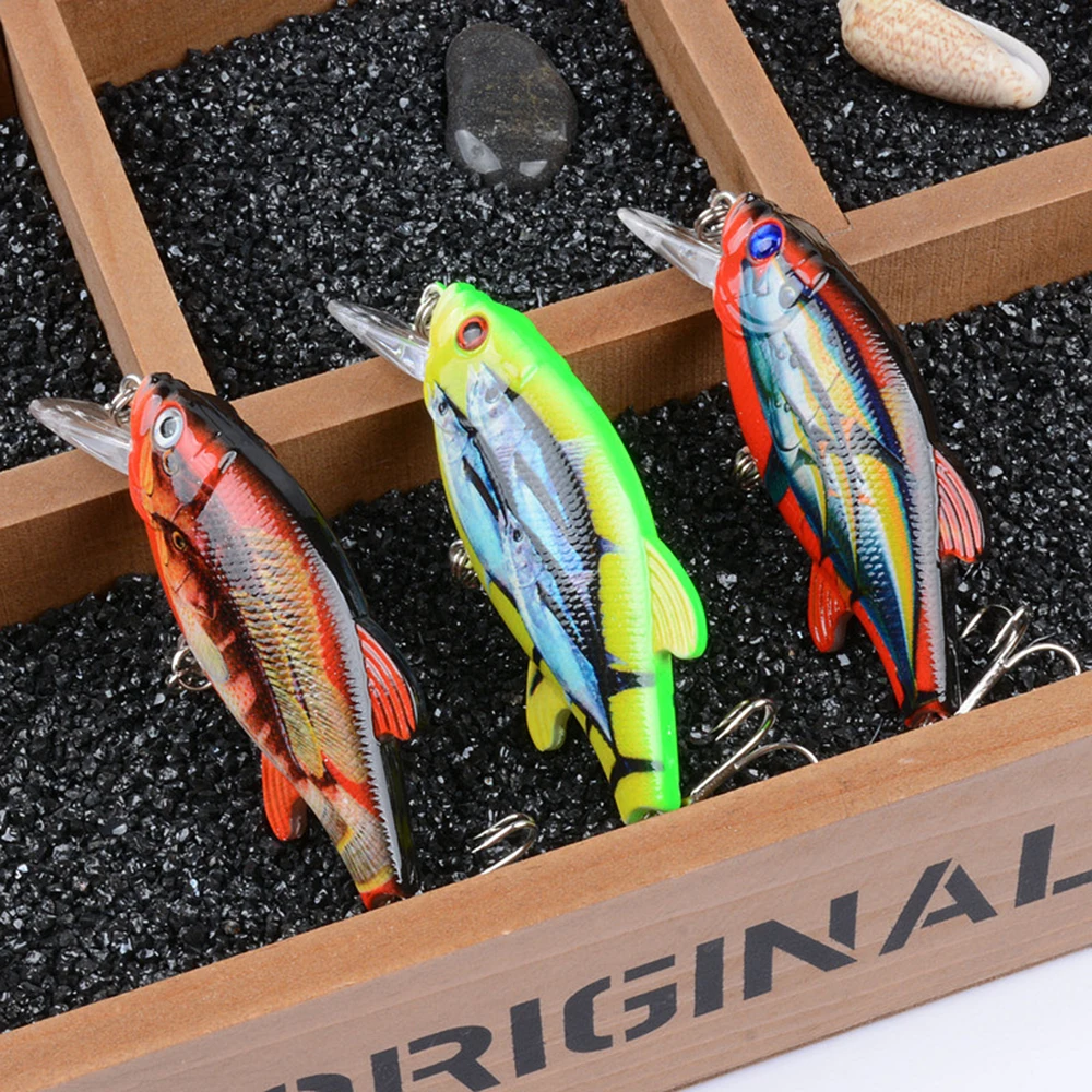 Fulljion cebos duros de plástico Wobblers Pesca Minnow Aritificial Crankbaits señuelos de serie de pintura Pesca 3D los ojos 8 cm 10,9G