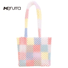 Ручная работа, жемчужные сумочки, Женская разноцветная сумка на плечо с бисером, женские вечерние сумки в винтажном стиле, сумка-тоут Ins, сумочка с жемчугом