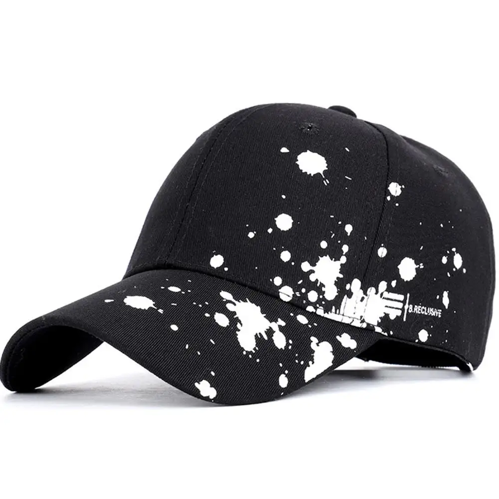 

DOLEFT 2019 Baseball Caps Women New Trend Ink Dot Print Men Couple Snapback Bone Dad Hats Gorras Young Style Hip Hop Cap