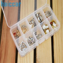 Home Wider Hot Selling High Quality 10 Grids Adjustable Jewelry Beads Pills Nail Art Tips Storage Box Case Free Shipping