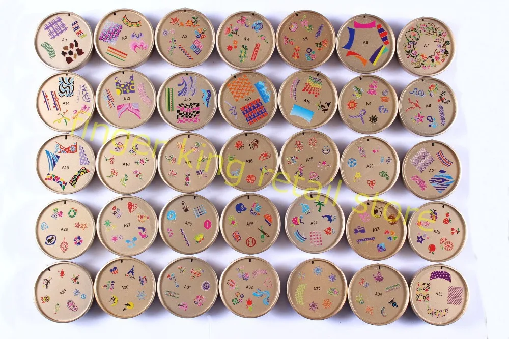 

35PCS/LOT Nail Art Image Stamping plate Nail Art Stamping Series Gloden A1-A35 For You 4.2 Diameter Nail tools #X224