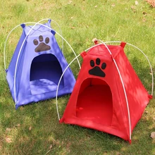 Горячая ПЭТ гнездо складные Оксфорд тканевые палатки pet палатки прочные Модные и красивые собаки или кошки все можно использовать палатки