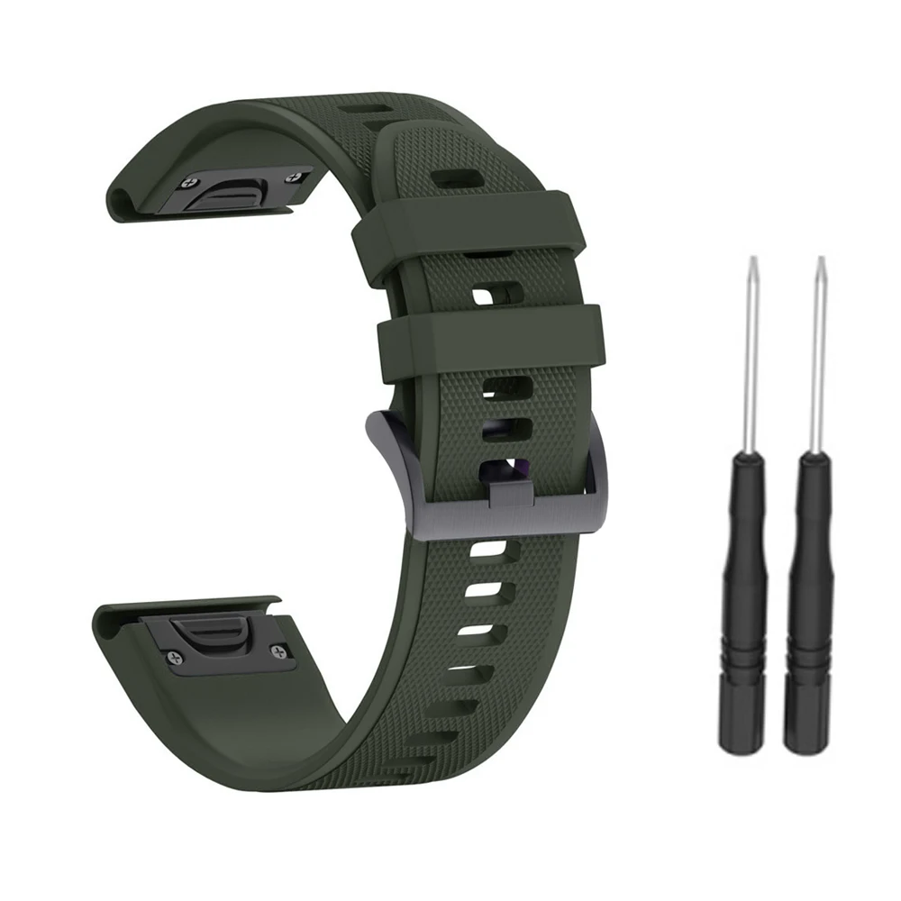 26, 22, 20 мм, ремешок для смарт-часов наручных gps-часов Garmin Fenix 5x, 5, 5S 3 3HR D2 S60 gps часы, быстросъемный силиконовый легко регулируемый ремешок для наручных часов