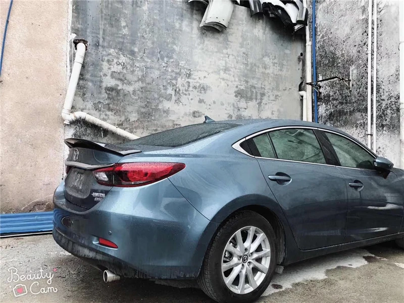 Используется для нового Mazda 6 спойлер Atenza 15 16 17 18 19 лет глянцевое углеродное волокно/FRP заднее крыло R стиль спойлер, аксессуары