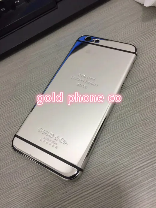 

Perfect Quality Luxury Back cover for iphone 6s 24k Gold Housing Chassis Mirror Gold Customised Design Rear Door