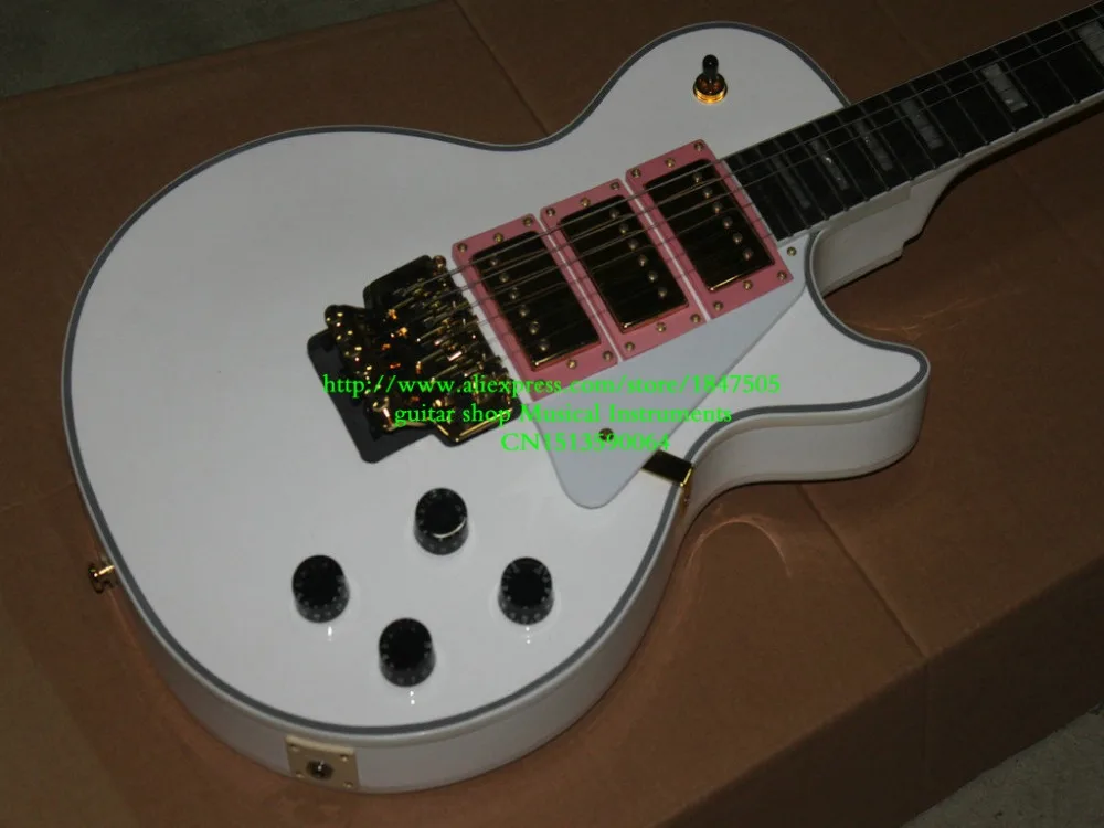 Custom Shop Electric Guitars White 3 Pickups Electric