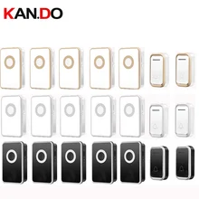 2 излучателя 5 приемник беспроводной дверной колокольчик набор на 110-220 В дверной звонок IP44 длинный Диапазон 300 м дверной звонок кольцо большой дом использовать кольцо