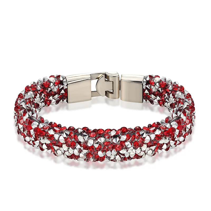 Janeyacy Brand 2018 New 10 Color Bracelet & Ladies Bracelet Fashion Rhinestones Bracelet Lady Charm Personality Pulsera mujer - Image 2