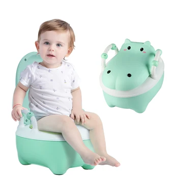 

Baby Potty Toilet Training Seat Travel Child Potty Trainer Cartoon Hippo Portable Kids Baby Potty Chair Plastic Children's Pot