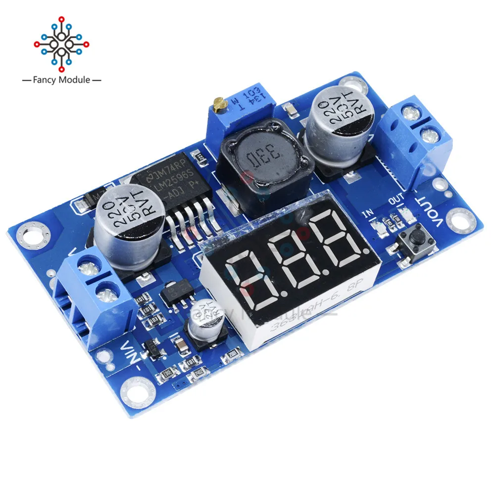 

LM2596 LM2596S LED Digital Display Voltmeter DC-DC Step Down Adjustable Power Supply Module for Arduino Diy Kit