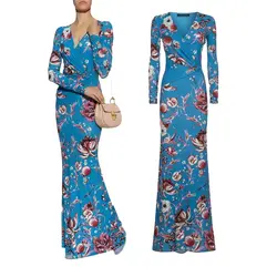 Костюм-платье O Li Pu Qi Lady Ol Joker банкет V свинцовое эластичное вязаное тонкое платье