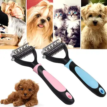 

Pet Dogs Professional Pet Undercoat Rake Dematting Comb Grooming Stripping Tool for Dog Cat Puppy Hogard
