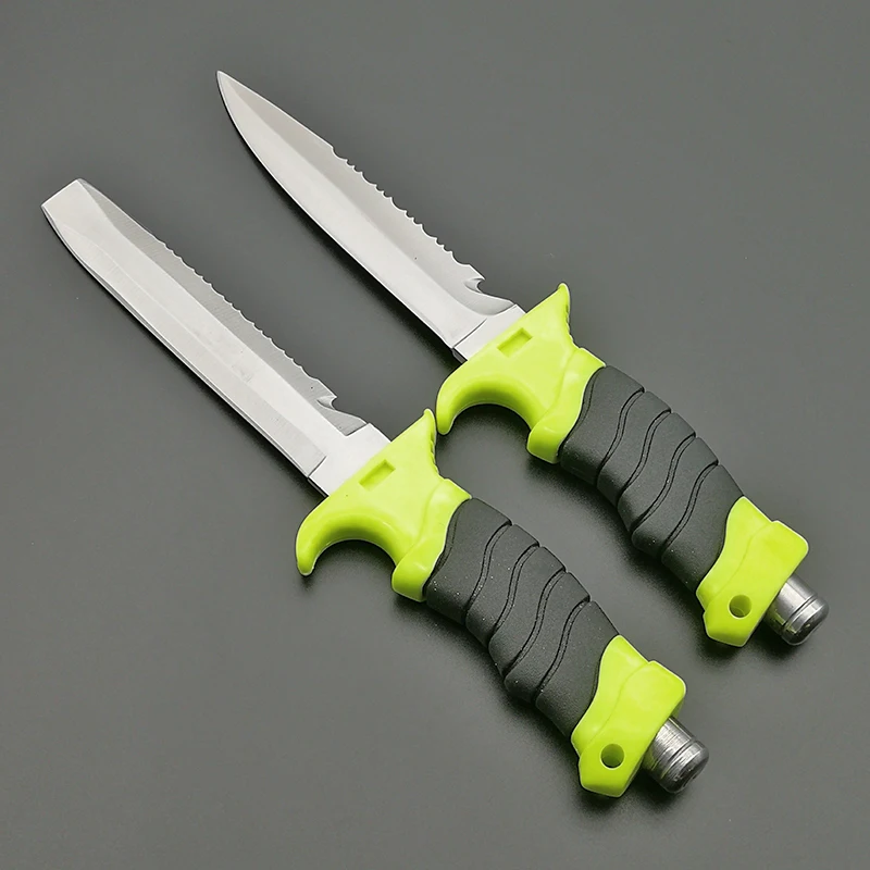 DuoC Deepsea Diving Fixed Blade Knife Survival Tactical 440 Steel Blade Rubber Handle Leggings Knife &ABS Sheath DuoC Deepsea Diving Fixed Blade Knife Survival Tactical 440 Steel Blade Rubber Handle Leggings Knife &ABS Sheath