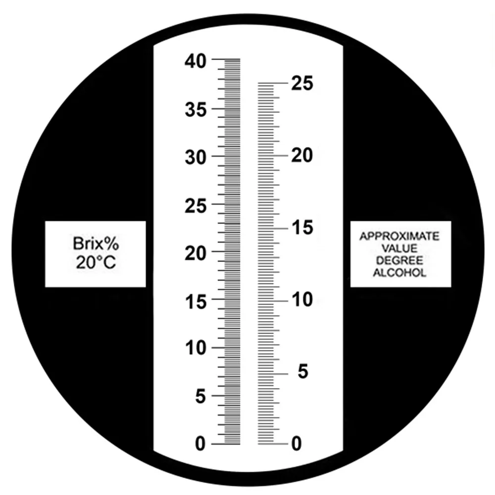 Дизайн портативный ручной виноград вино алкоголь рефрактометр Брикса 0-40%+ Встроенный ATC диапазон компенсации