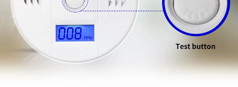 Охранных 85dB Предупреждение Высокочувствительный ЖК дисплей фотоэлектрический независимых угарного газа сенсор отравления угарным газом