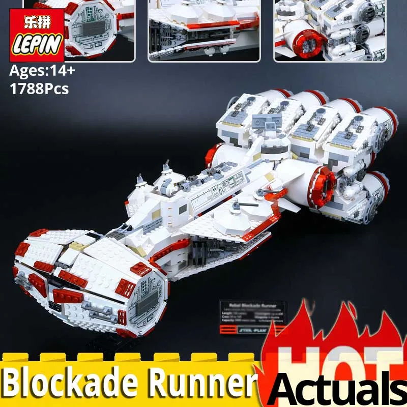 

LEPIN Star Plan war 05046 Tantive IV Blockade Runner model kit Building Blocks Brick alien 10019 sets Boys Toys Christmas Gift