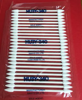 

20 packs (25pcs/pack) HUBY340 CA-003 3 inch cotton applicator swabs sticks buds cleaning for precision machinery
