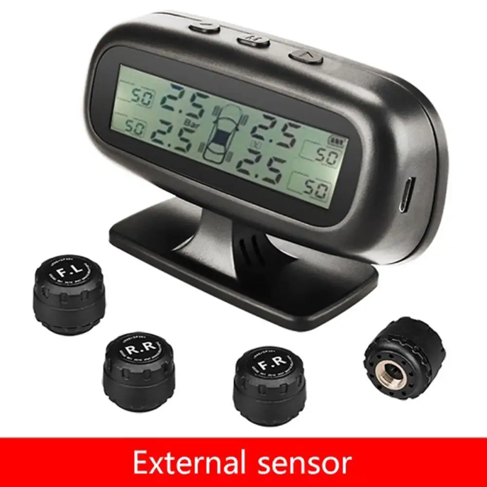 

B-68 Wireless TPMS Car Tire Pressure USB Charging Monitoring System Display