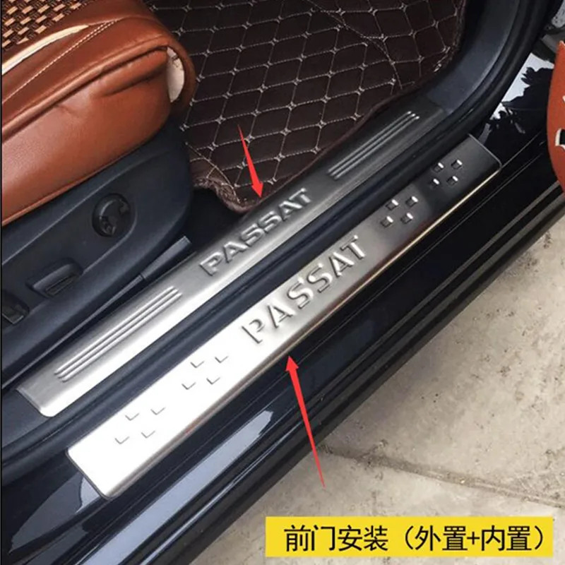 Для Volkswagen Passat 2011 2015 Нержавеющая Накладка на порог Защитная пороги педали