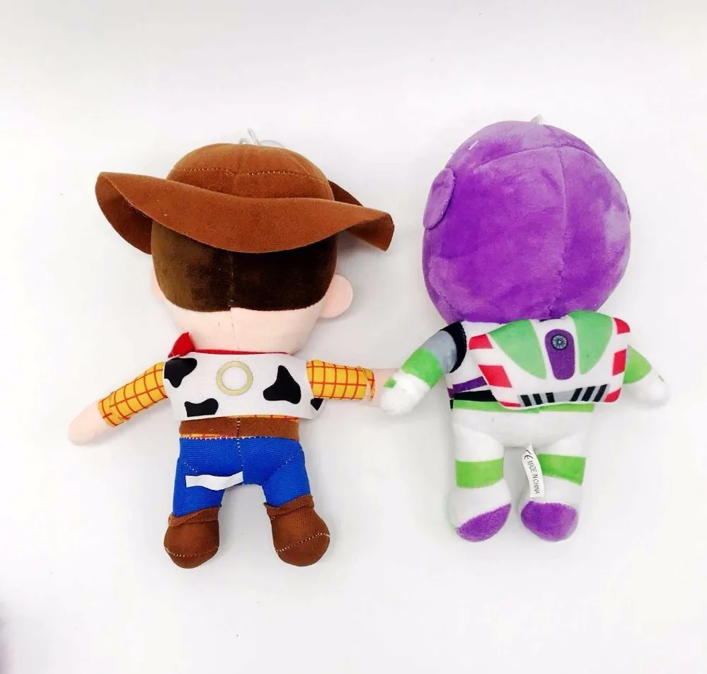 Hot Buzz Woody Toy Story Plush Dolls Woody& Buzz Lightyear Plush Dolls Soft Stuffed Toys For Children Birthday Christmas Gifts