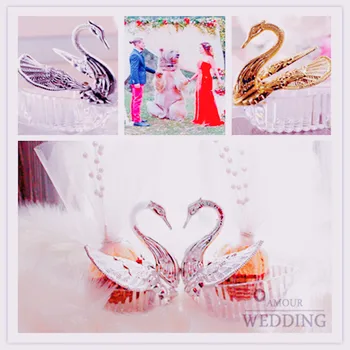 

100pcs Wedding Party prayer Favor Swan Box Candy Box Gift Boxes swan Gift Wedding dress Sina bride pure sacred