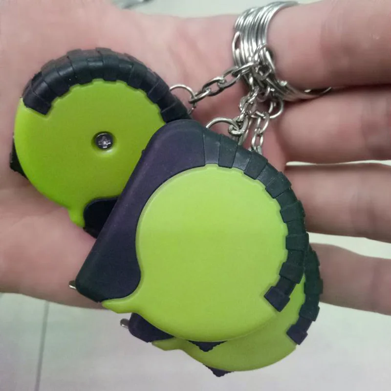 

Mini Tape Measure With Key Chain Plastic Portable 1m Retractable Ruler cm/Inch
