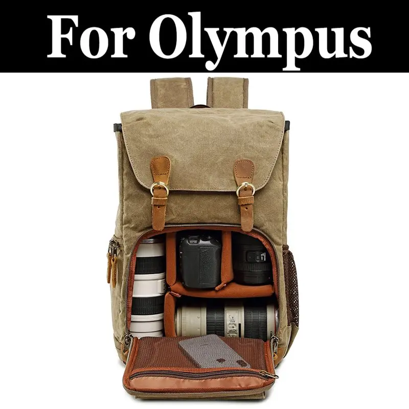 

Camera Backpack DSLR Canvas Large Waterproof Rucksack For olympus PEN E P3 P5 PL1 PL1s PL2 PL3 PL5 PL6 PL7 PL8 PL9 PM1 PM2 PEN-F