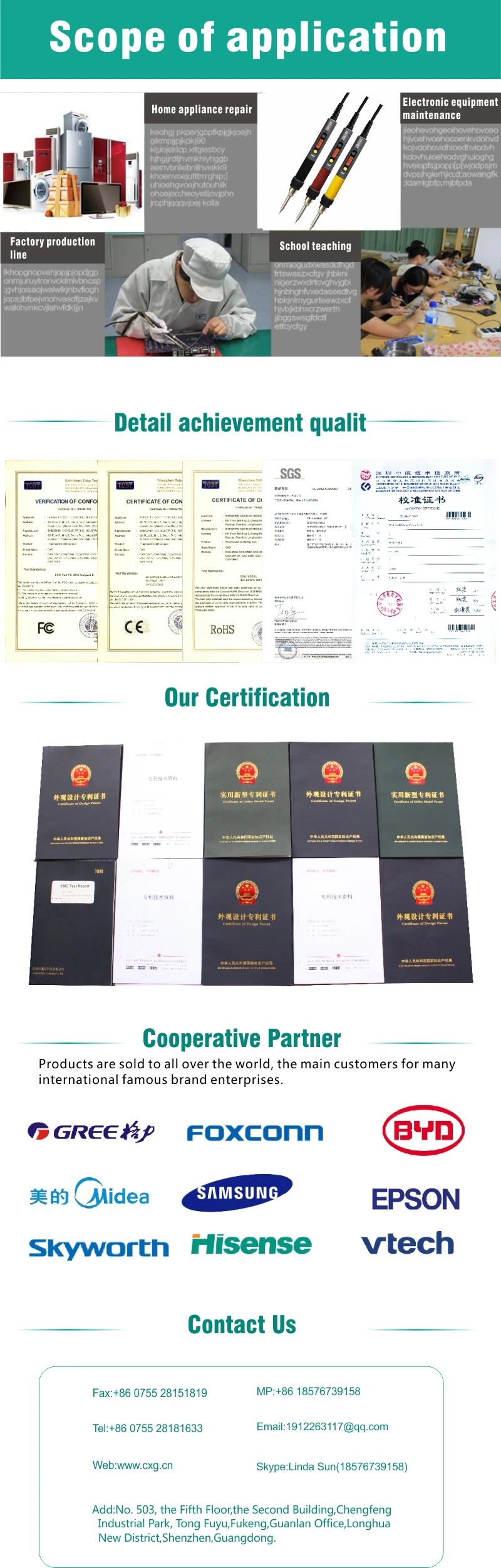 Electric Soldering iron 60W CXG LCD Adjustable Temperature EU plug Welding Solder Station Heat Pencil 2pcs Tips (1)