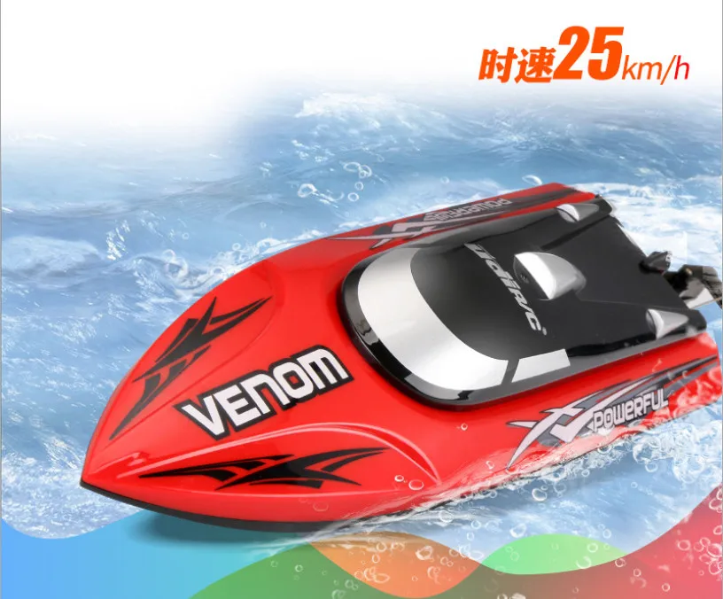 

High Speed Mini RC Speedboat Tempo Power Venom 2.4G Remote Control Boat with Auto Rectifying Deviation Direction