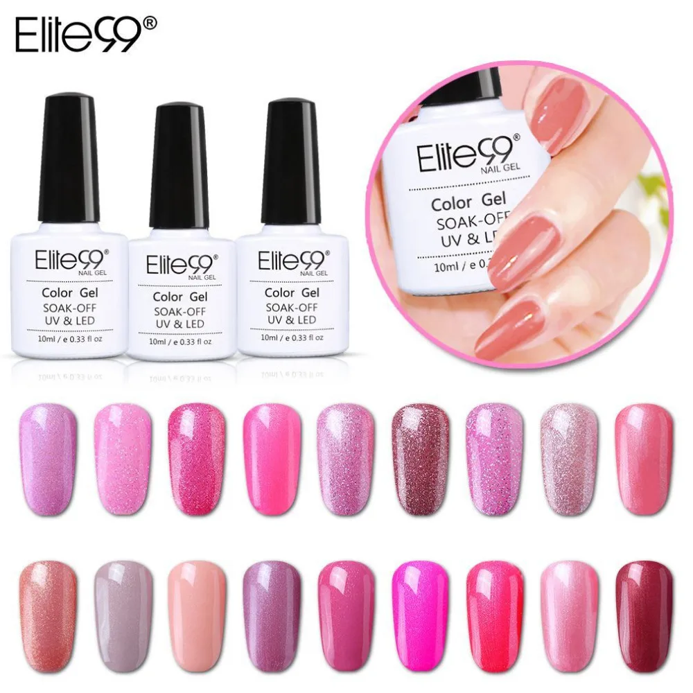 Elite99 серия Magenta LED UV Soak off гель лак УФ для ногтей 10 мл дизайна Выберите любой 12 видов