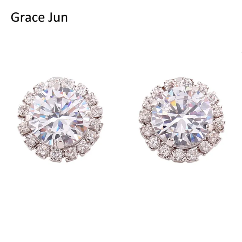 

Grace Jun 2017 High Quality Bridal Earring AAA Cubic Zircon Big Round Cubic Zircon for Women Party Fashion Jewelry Accessories