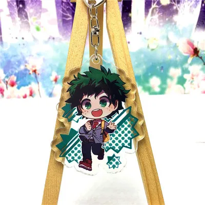 My Hero Academia Double Sided Clear Keychain Boku no Hero Academia Key Chain Hot Sale Anime Key Ring CE0511/5 - Цвет: p1