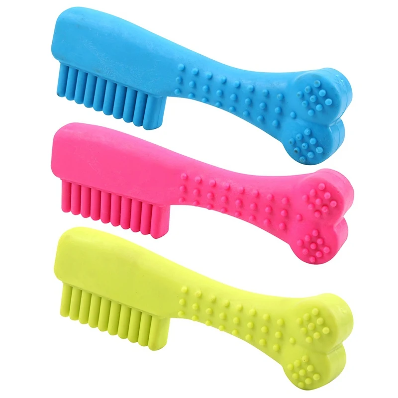 2019 New Multicolored Pet Dog Rubber Toothbrush Chew Molar Toy for