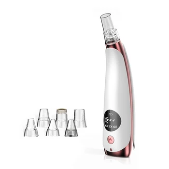 

Facial Acne Blackhead Remover USB Charging Vacuum Suction Pore Cleaner Face Nose Skin Beauty Tool with 6 Different Heads
