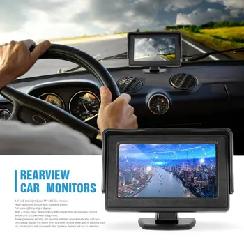 

Classic Style 4.3 TFT LCD Rearview Car Monitors for DVD GPS Reverse Backup Camera Vehicle driving accessories