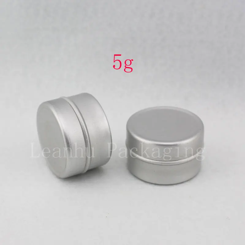 

5g empty aluminum cream jar with slip on lids, metal container for lip gloss storage ,5g empty lipstick aluminum bottle tin
