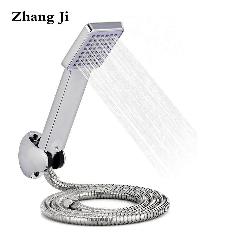 ZhangJi square bathroom shower set of heads Stainless steel hose